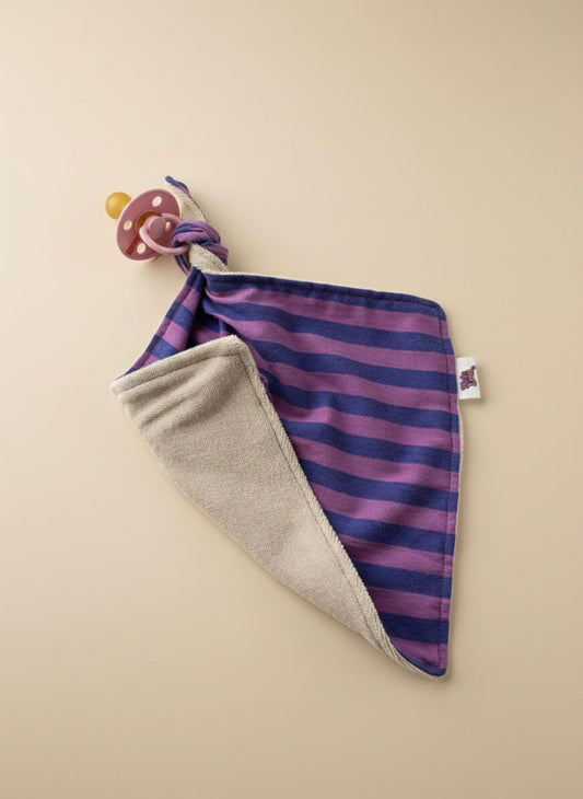 Speendoekje - Blauw, paars gestreept.