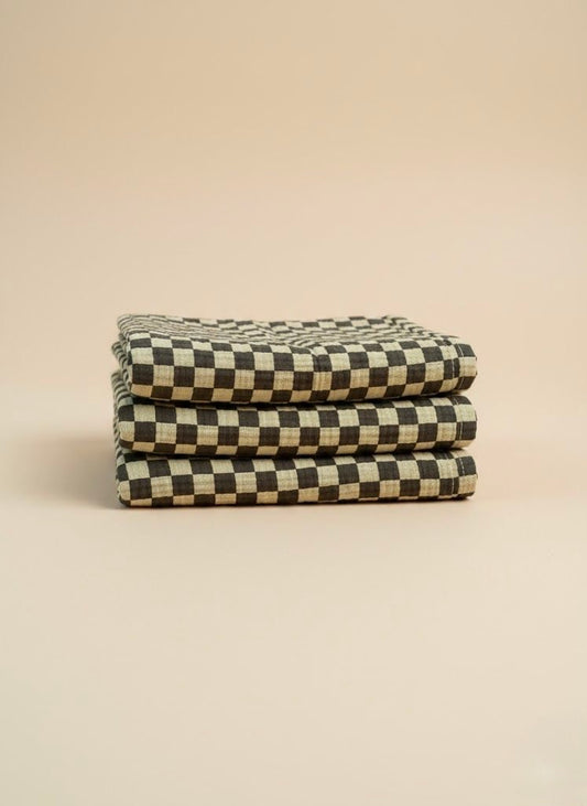 Hydrofiele doek - Groen geblokt