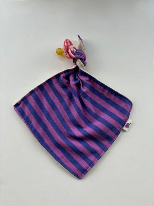 Speendoekje - Blauw, paars gestreept.