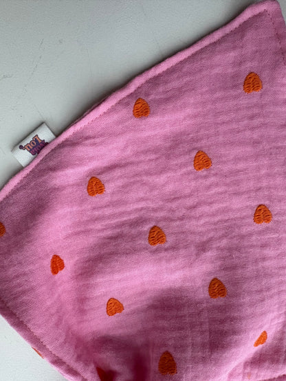 Speendoekje hydrofiel - Orange hearts 🧡