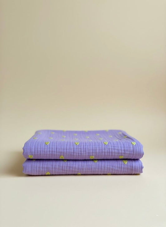 Hydrofiele doek - Lila hearts