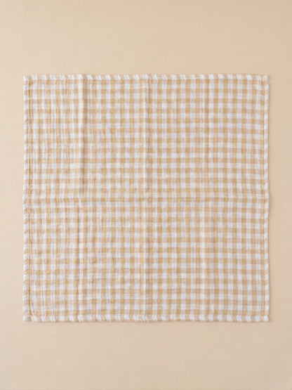 Swaddle XL - Geel geblokt, met effen gele achterkant.