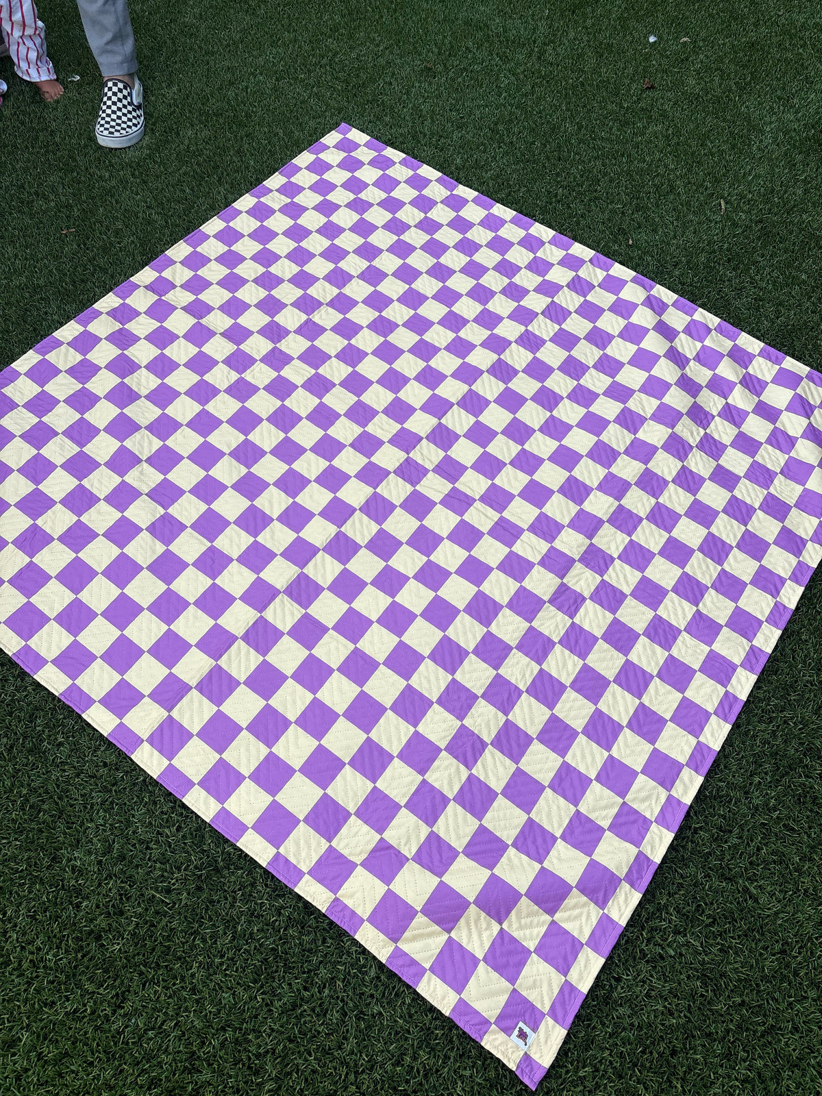 NEW ✨Speelkleed 150 x 150 cm - Paars, geel geblokt 💜