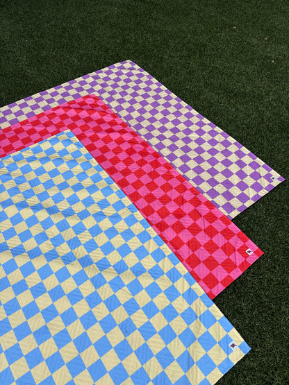 NEW ✨Speelkleed 150 x 150 cm - Lichtblauw, geel geblokt 🩵