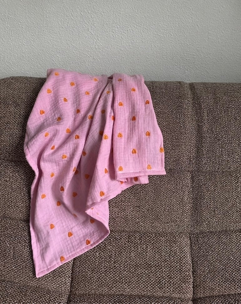 Hydrofiele doek - Orange hearts 🧡