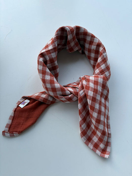 Hydrofiel sjaaltje - Bruin geblokt