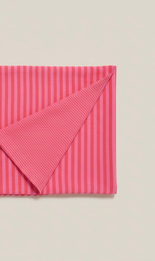 Hydrofiele doek - Rood, roze gestreept.