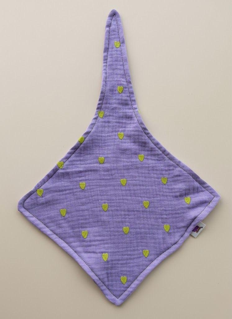 Speendoekje hydrofiel Lila hearts