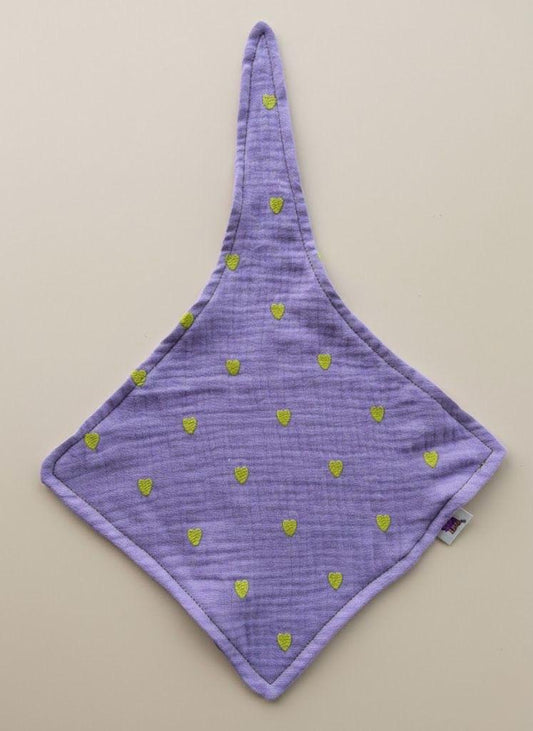 Speendoekje hydrofiel Lila hearts