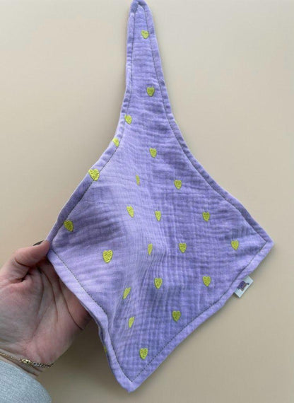 Speendoekje hydrofiel Lila hearts