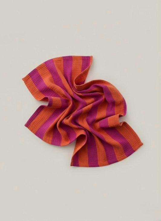 Swaddle XL - Roze oranje gestreept